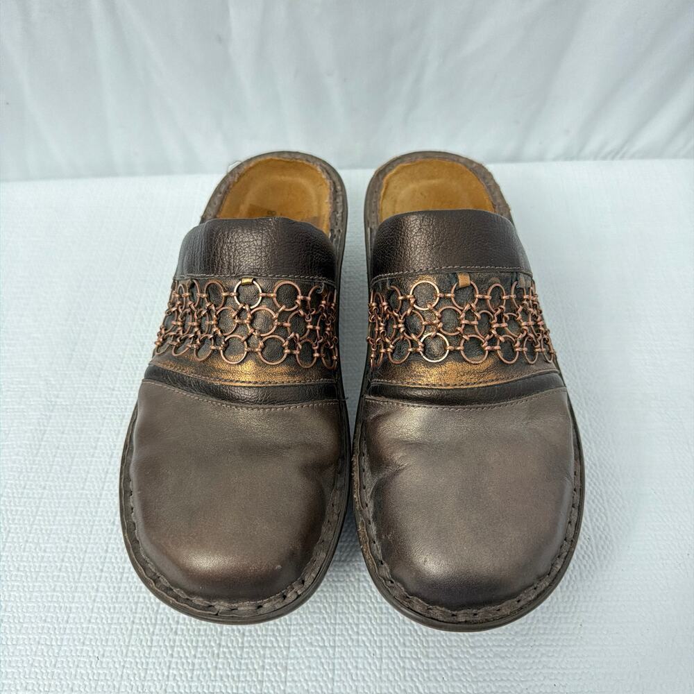 Naot Shoes Womens Size 7 Ankara Mules Copper Chain Detail Made in Israel - Picture 4 of 10
